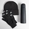 Набор подарочный GET WARM: перчатки, шапка, термос; зеленый с логотипом | Закажите в лиОни Ростов-на-Дону